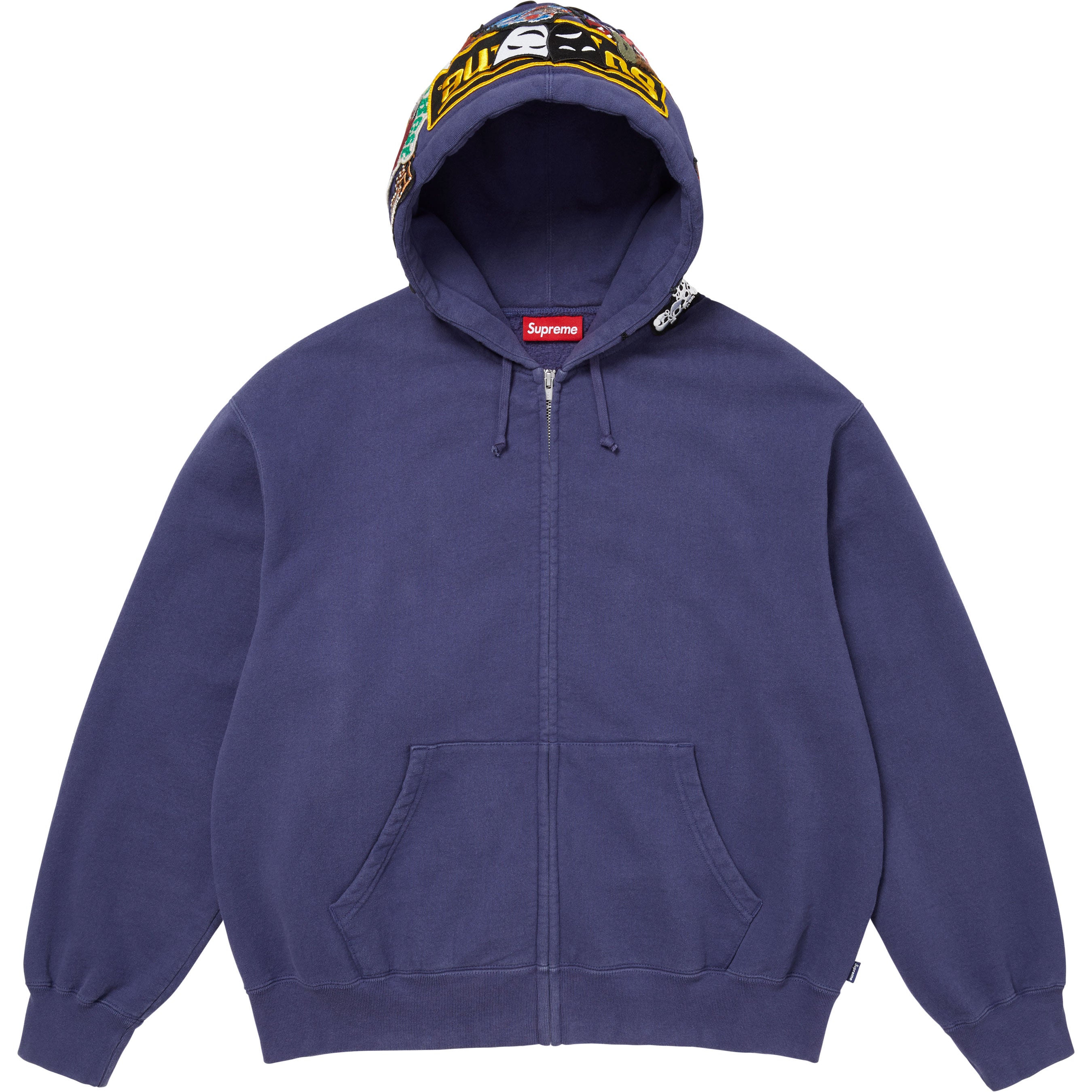 Patches Zip Up Hooded Sweatshirt view 6